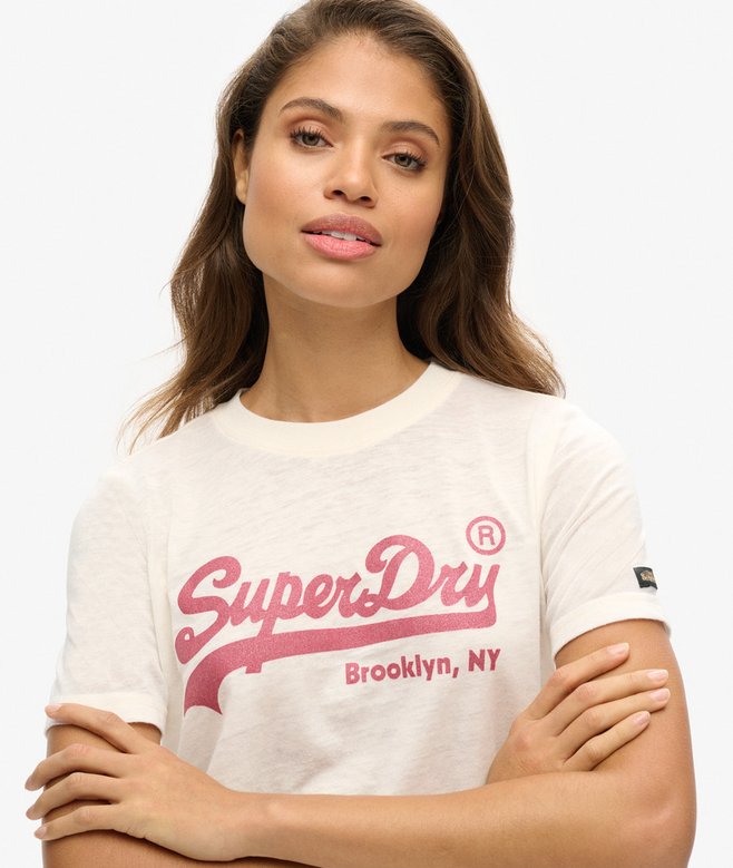 Superdry Camiseta Con Adornos Y Logo Vintage