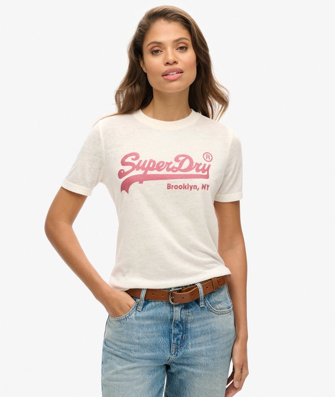 superdry Camiseta con adornos y logo Vintage