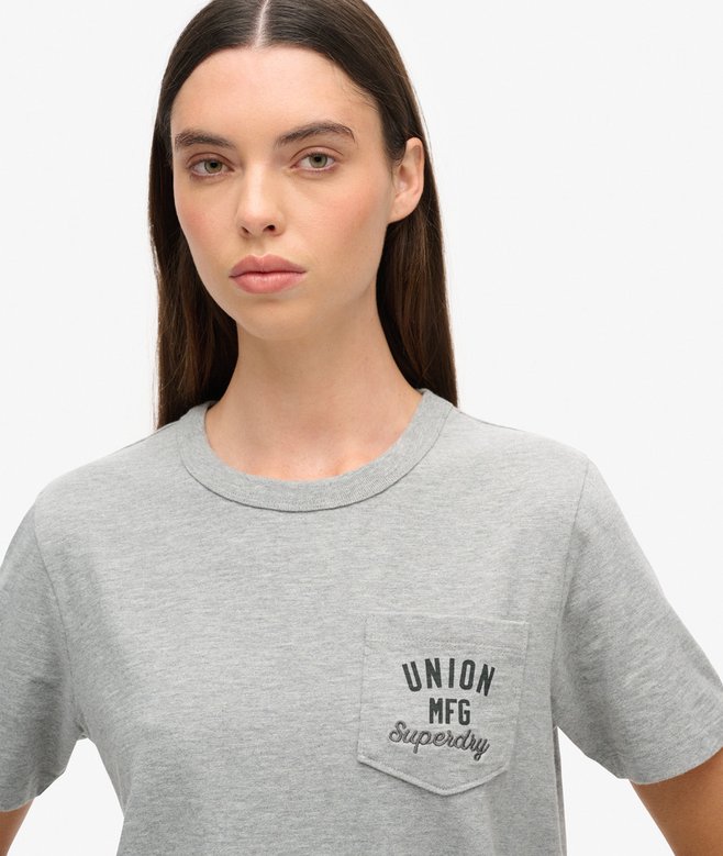 Superdry Camiseta Con Bolsillo Y Bordado Workwear