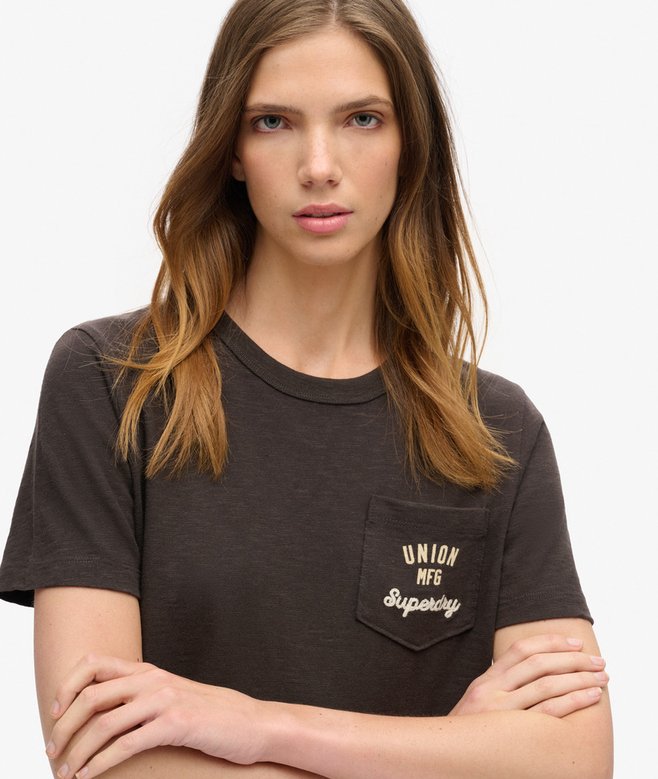 Superdry Camiseta Con Bolsillo Y Bordado Workwear