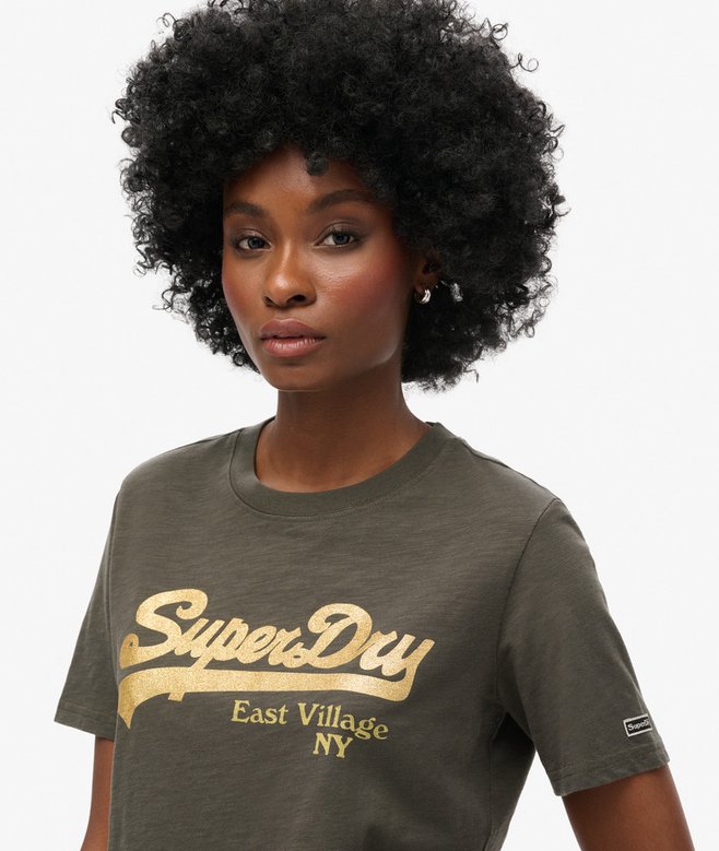 Superdry Camiseta Con Logotipo Gráfico Y Adornos