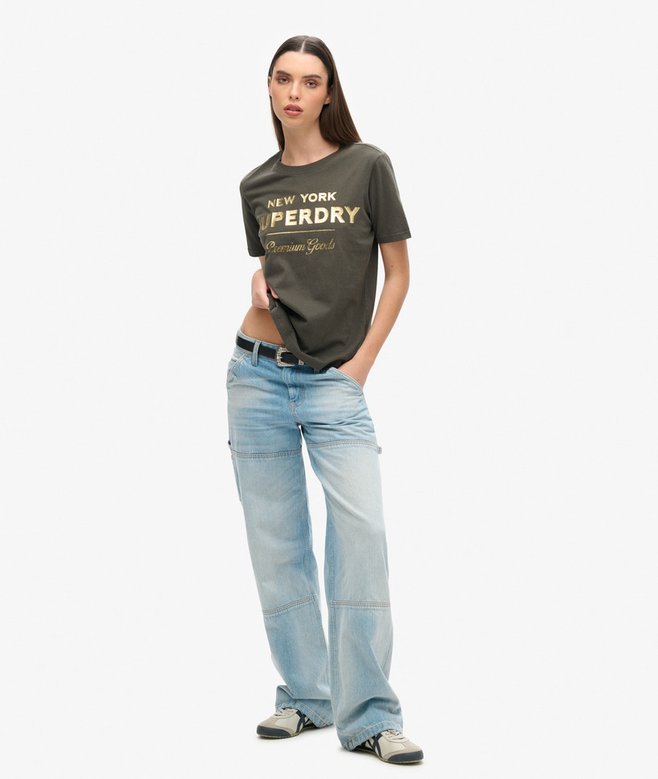 Superdry Camiseta Con Logotipo Metalizado Luxe
