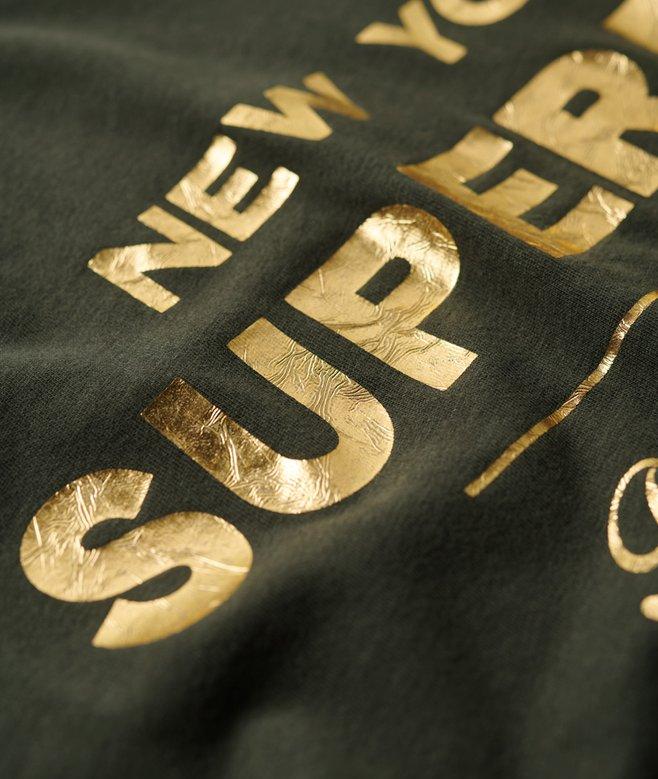 Superdry Camiseta Con Logotipo Metalizado Luxe