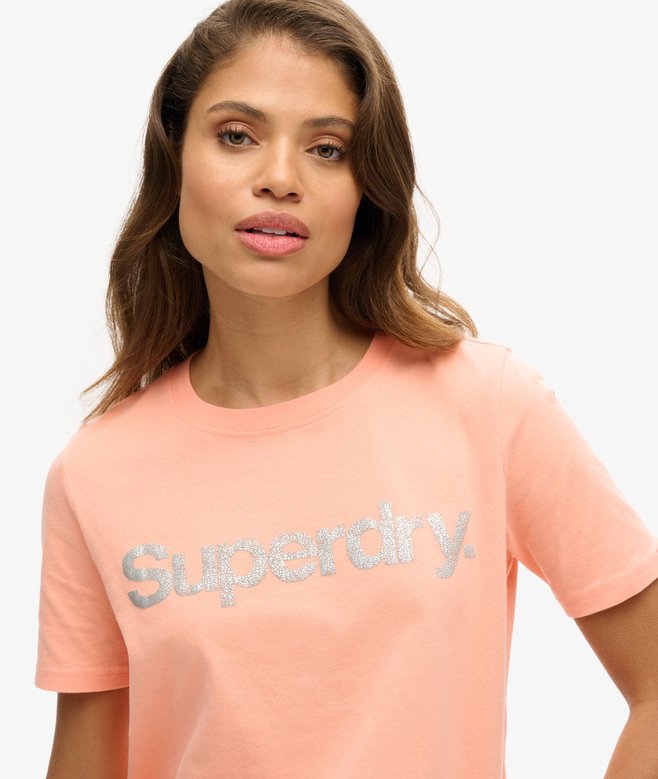 Superdry Camiseta Con Logotipo Metallic Core
