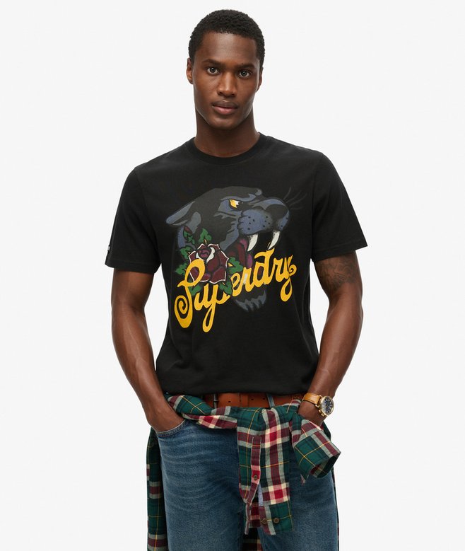 superdry Camiseta con motivo de tatuaje Script