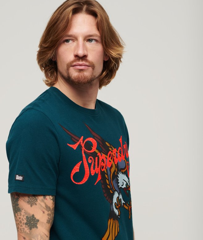 superdry Camiseta con motivo de tatuaje Script