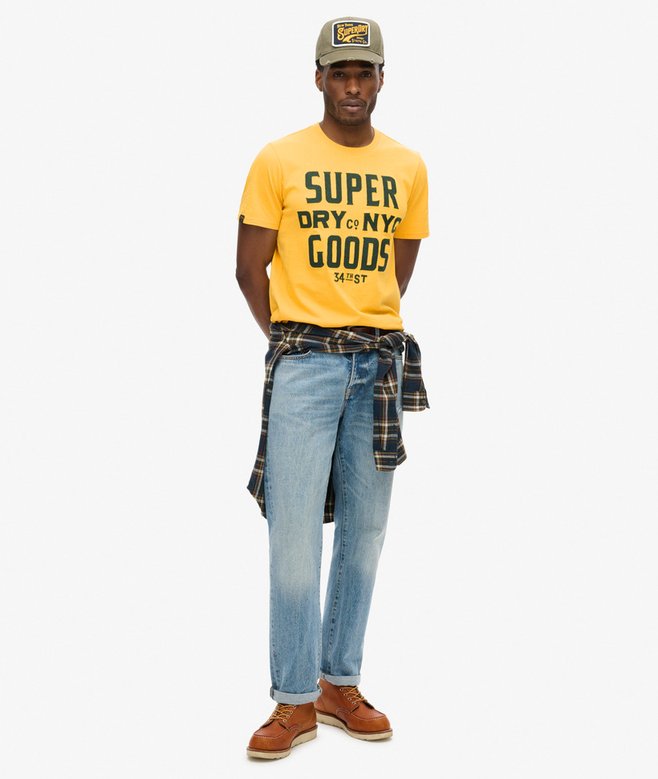 Superdry Camiseta Con Texto Gráfico Bordado