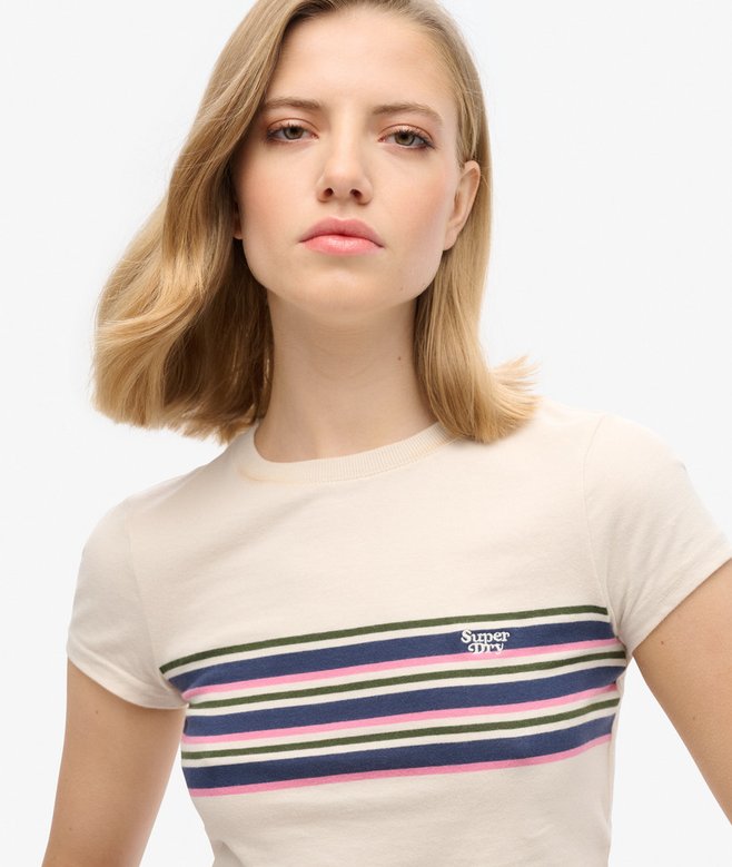 Superdry Camiseta Corta A Rayas Vintage