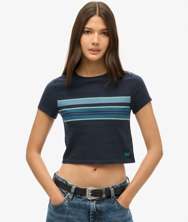 superdry Camiseta corta a rayas Vintage