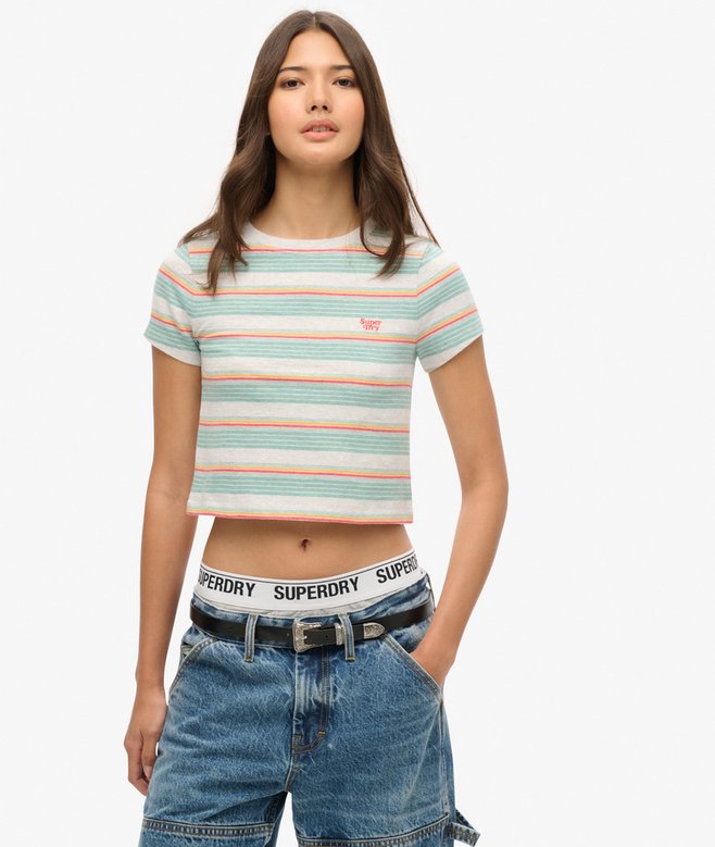 superdry Camiseta corta a rayas Vintage