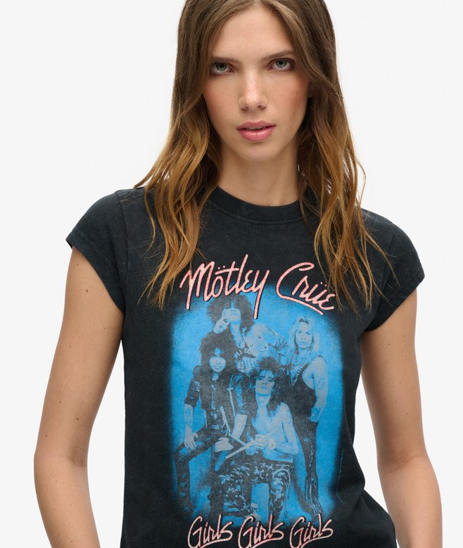 Superdry Camiseta De Manga Casquillo Motley Crue