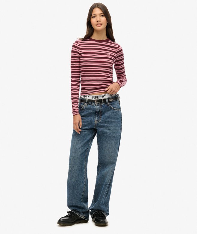 Superdry Camiseta De Manga Larga A Rayas
