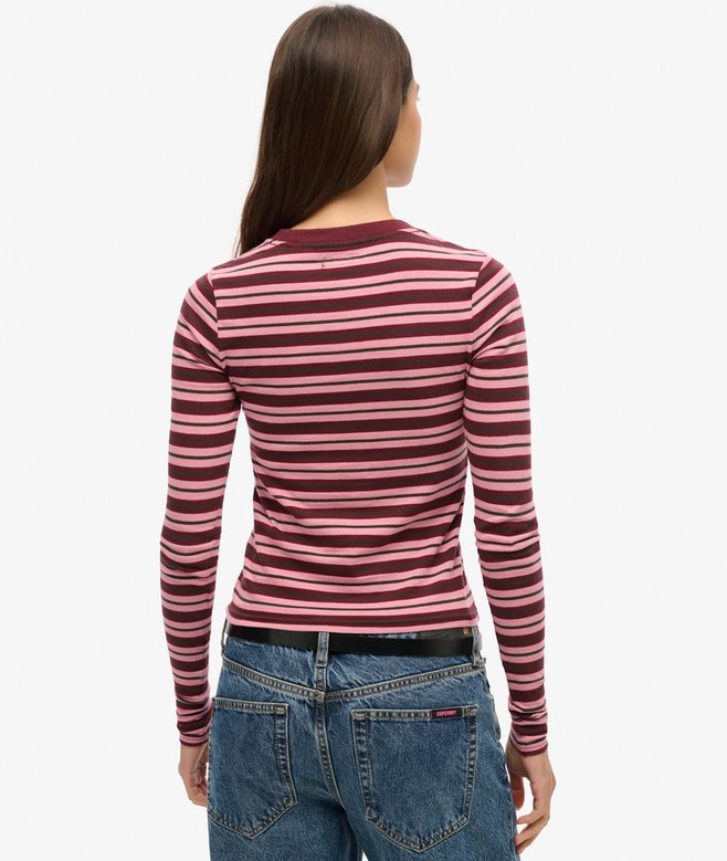 Superdry Camiseta De Manga Larga A Rayas