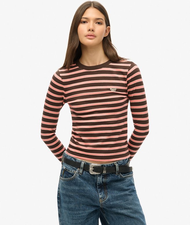 superdry Camiseta de manga larga a rayas