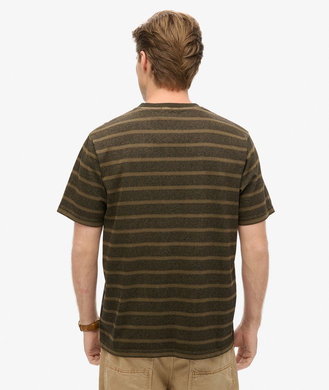 Superdry Camiseta De Rayas Con Textura Y Bolsillo