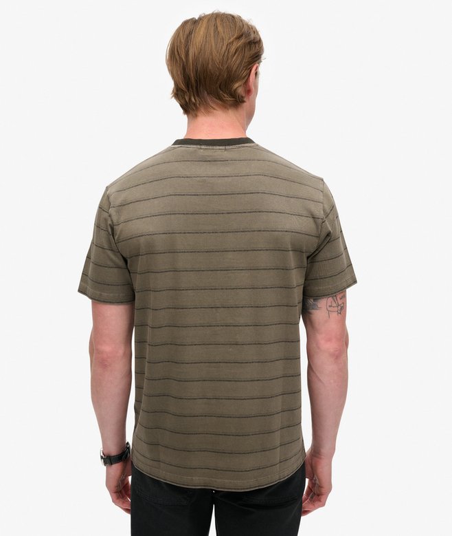 Superdry Camiseta De Rayas Con Textura Y Bolsillo