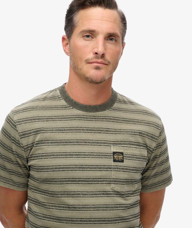 Superdry Camiseta De Rayas Con Textura Y Bolsillo