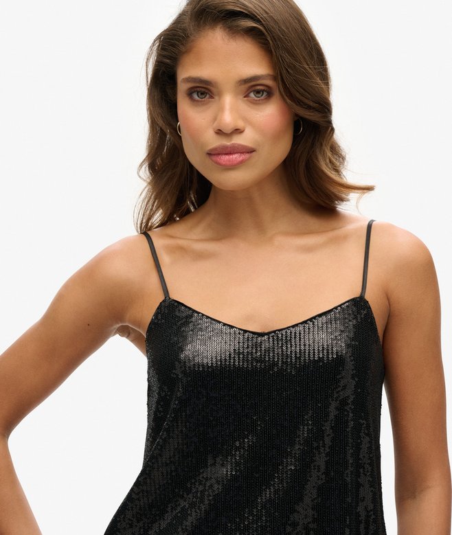 Superdry Camiseta De Tirantes Con Lentejuelas