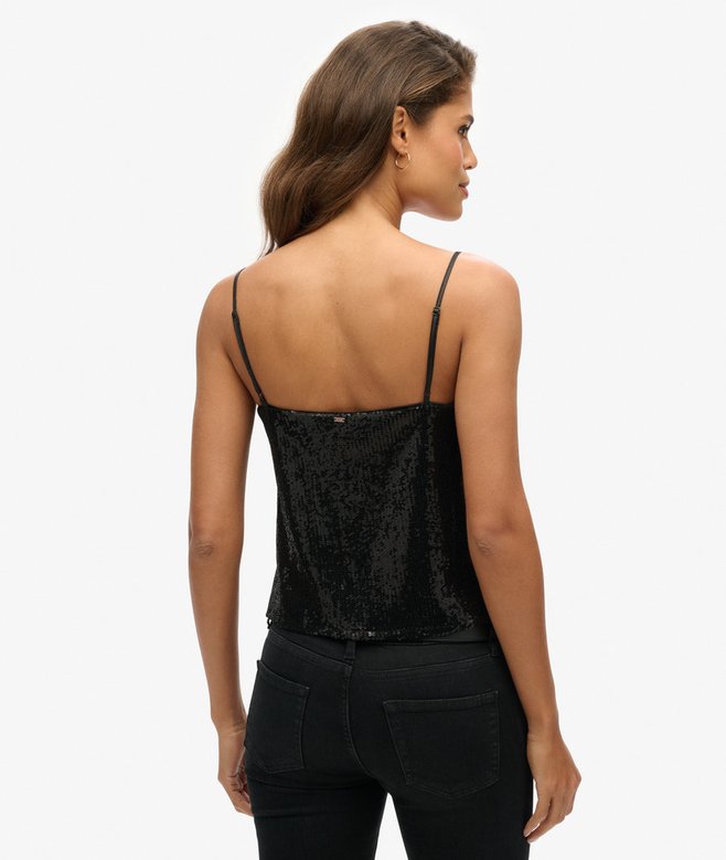 Superdry Camiseta De Tirantes Con Lentejuelas