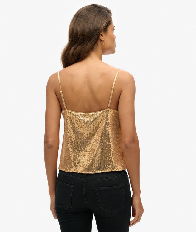Superdry Camiseta De Tirantes Con Lentejuelas