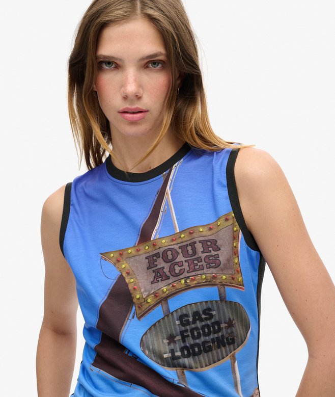 Superdry Camiseta De Tirantes Con Subestampado