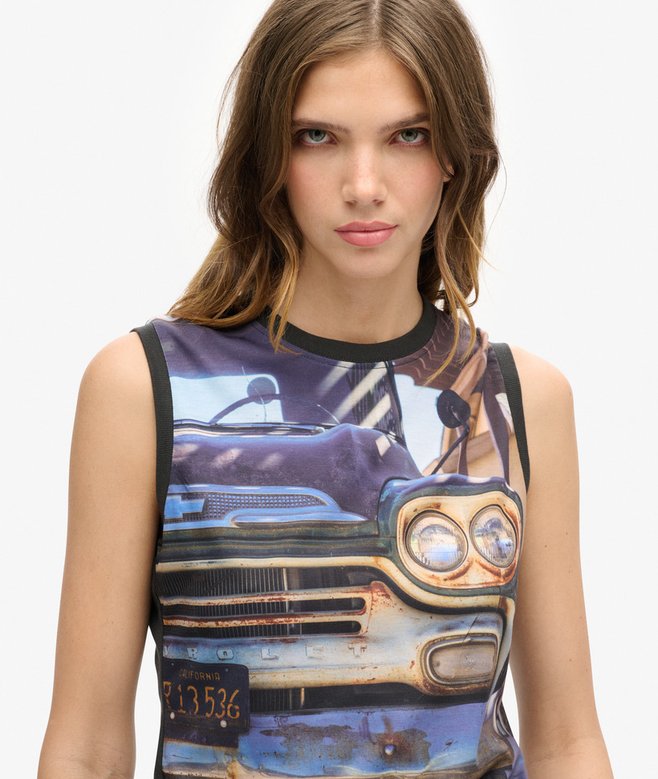 Superdry Camiseta De Tirantes Con Subestampado