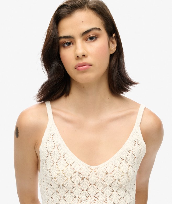 Superdry Camiseta De Tirantes De Ganchillo