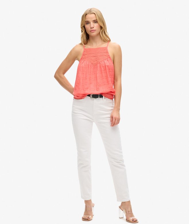 Superdry Camiseta De Tirantes De Playa De Encaje