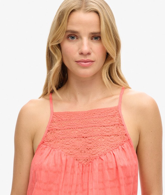 Superdry Camiseta De Tirantes De Playa De Encaje