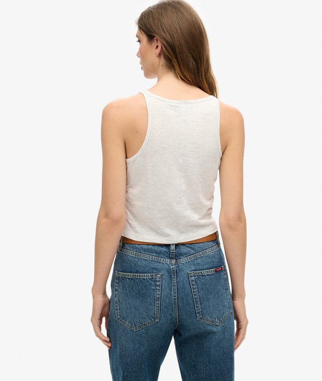 Superdry Camiseta De Tirantes Fruncida