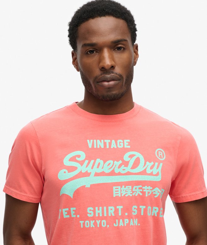 Superdry Camiseta Flúor Con Logo Vintage