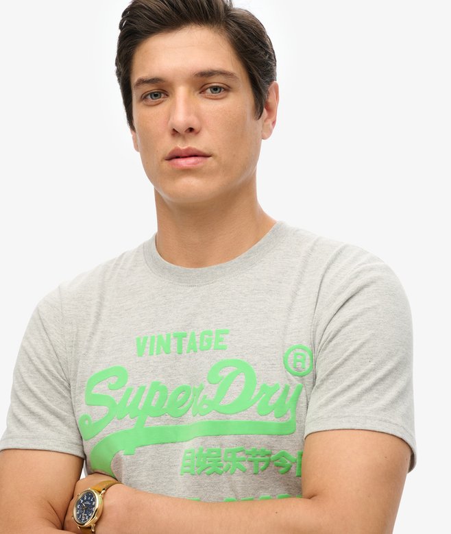 Superdry Camiseta Flúor Con Logo Vintage