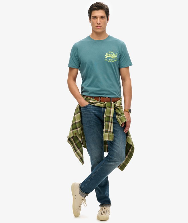 Superdry Camiseta Flúor Con Logo Vintage