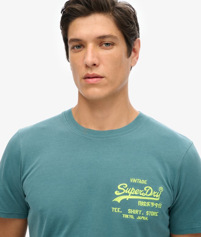 Superdry Camiseta Flúor Con Logo Vintage