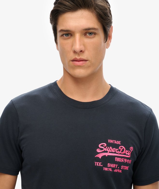 Superdry Camiseta Flúor Con Logo Vintage