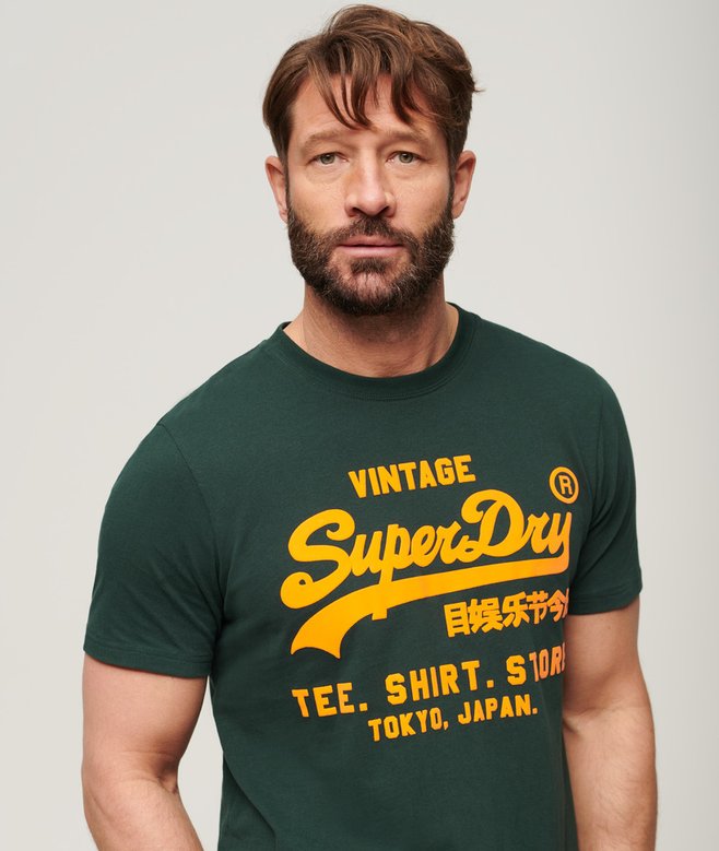 Superdry Camiseta Flúor Con Logo Vintage