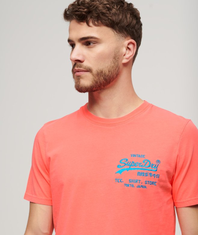 Superdry Camiseta Flúor Con Logo Vintage