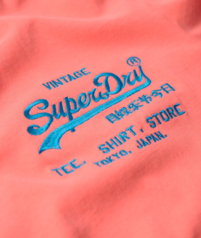 Superdry Camiseta Flúor Con Logo Vintage