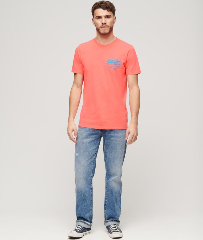 Superdry Camiseta Flúor Con Logo Vintage