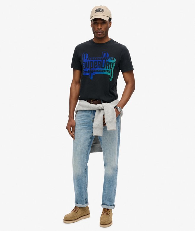 Superdry Camiseta Gráfica Afelpada Desteñida