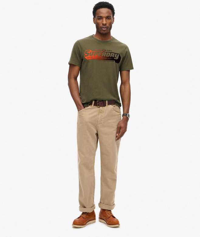 Superdry Camiseta Gráfica Afelpada Desteñida