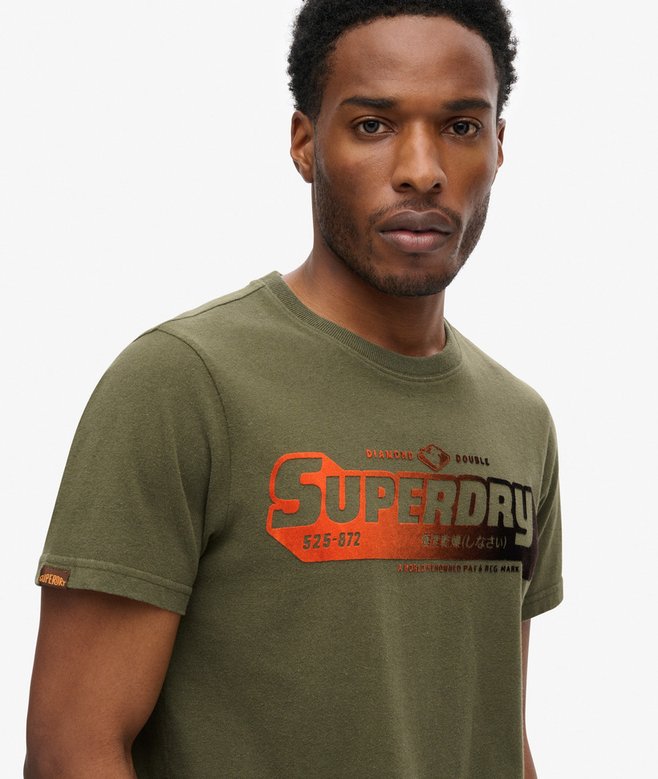 Superdry Camiseta Gráfica Afelpada Desteñida