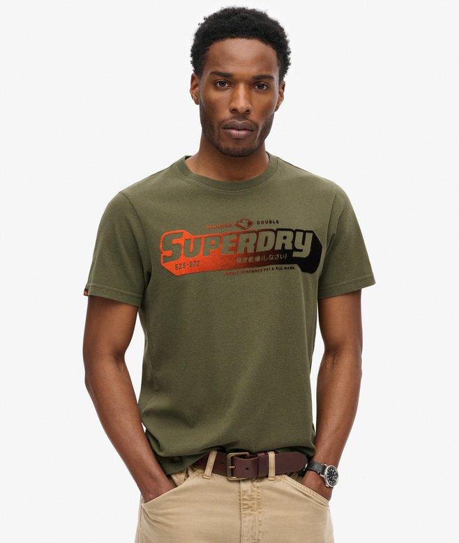 superdry Camiseta gráfica afelpada desteñida