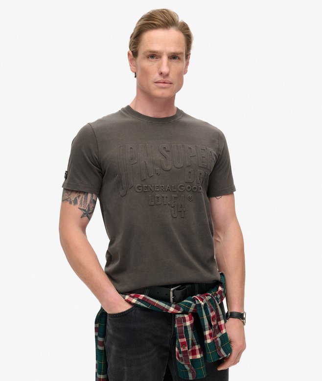 superdry Camiseta gráfica con logotipo en relieve