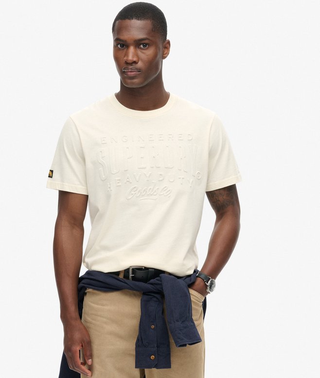 superdry Camiseta gráfica con logotipo en relieve