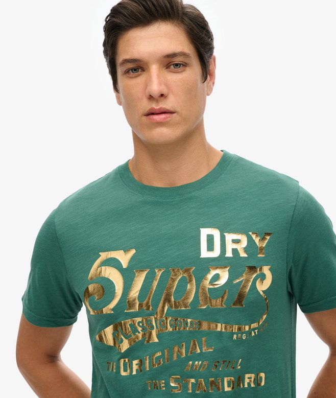 Superdry Camiseta Gráfica Metalizada Workwear