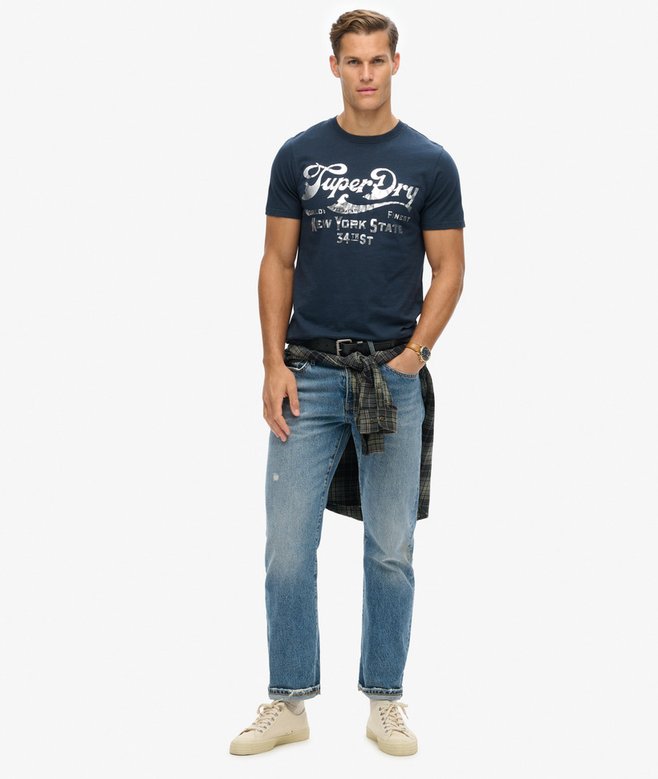 Superdry Camiseta Gráfica Metalizada Workwear