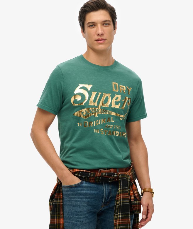 superdry Camiseta gráfica metalizada Workwear