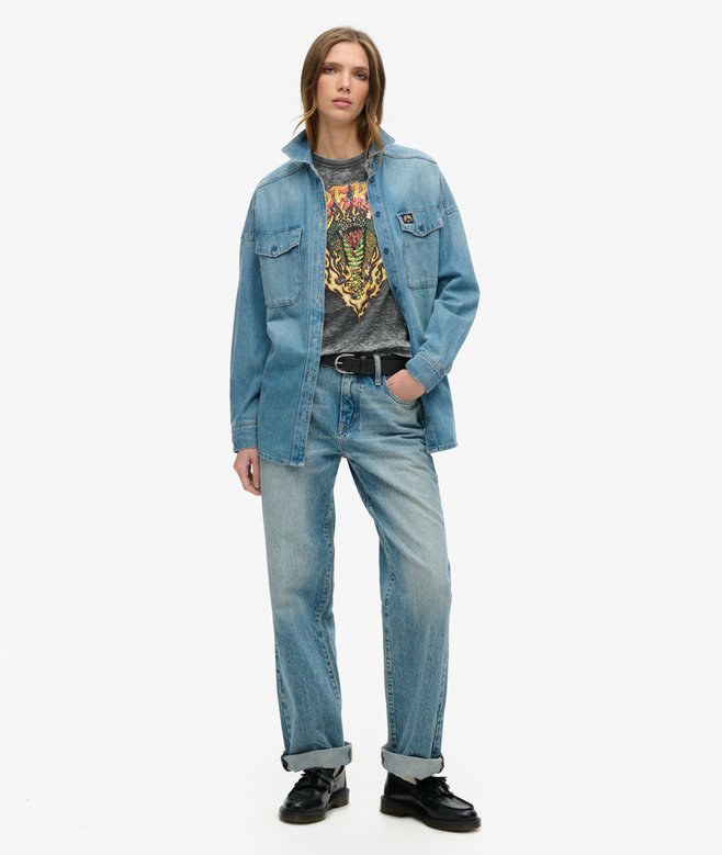 Superdry Camiseta Gráfica Motera Rock