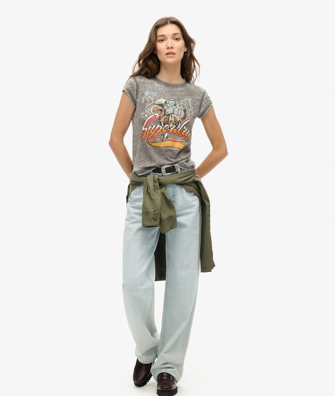 Superdry Camiseta Gráfica Motera Rock